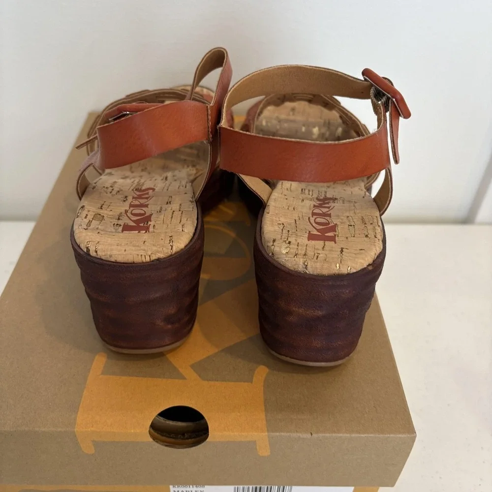 Korks Shoes Womens Size 7 Marley Wedge Sandals Platform Buckle New‎